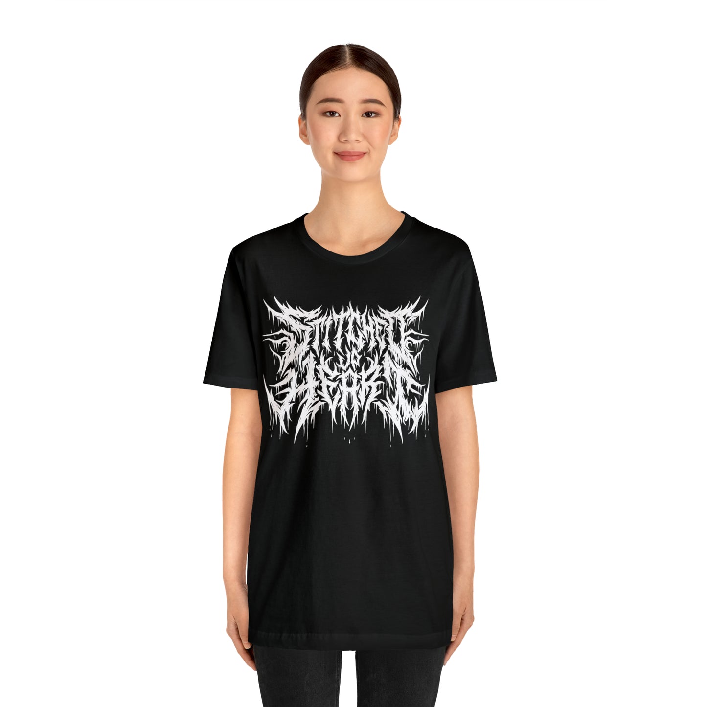 Death Metal logo Tee White