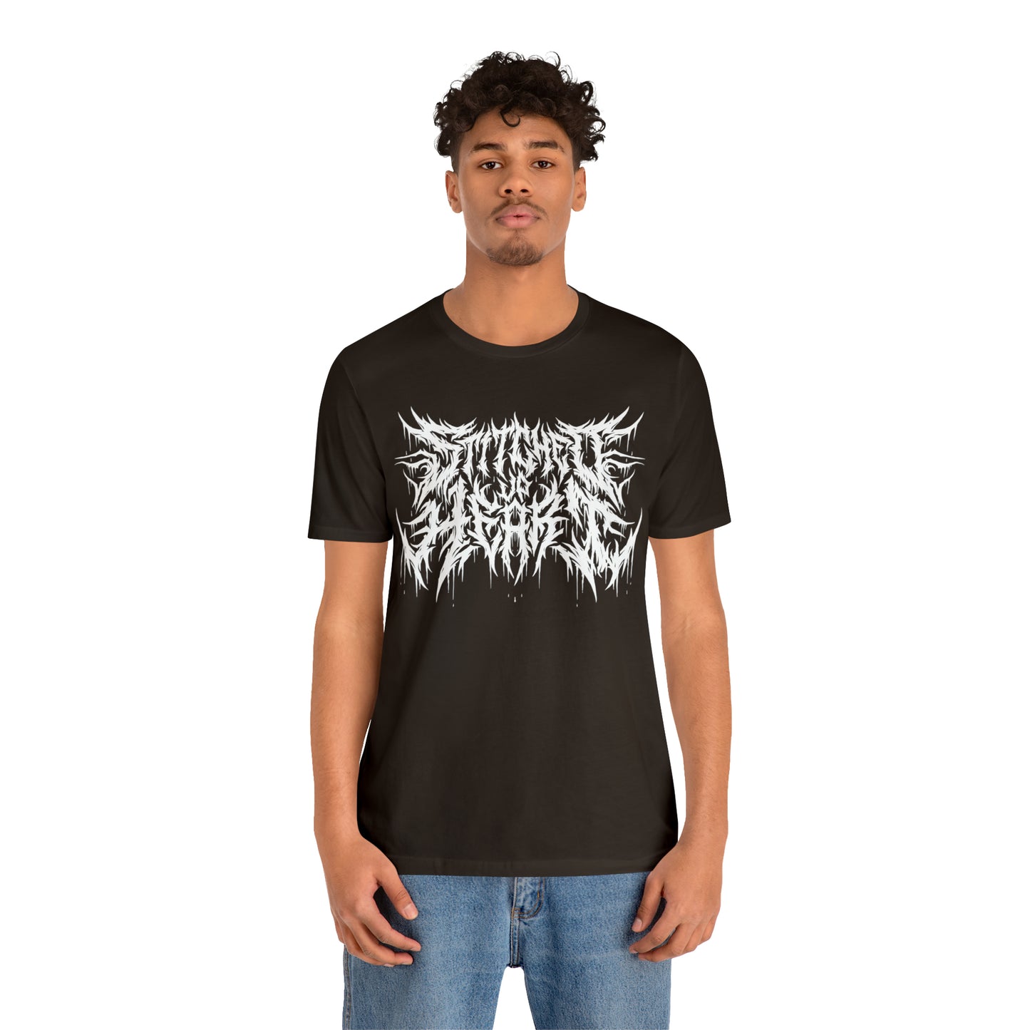 Death Metal logo Tee White