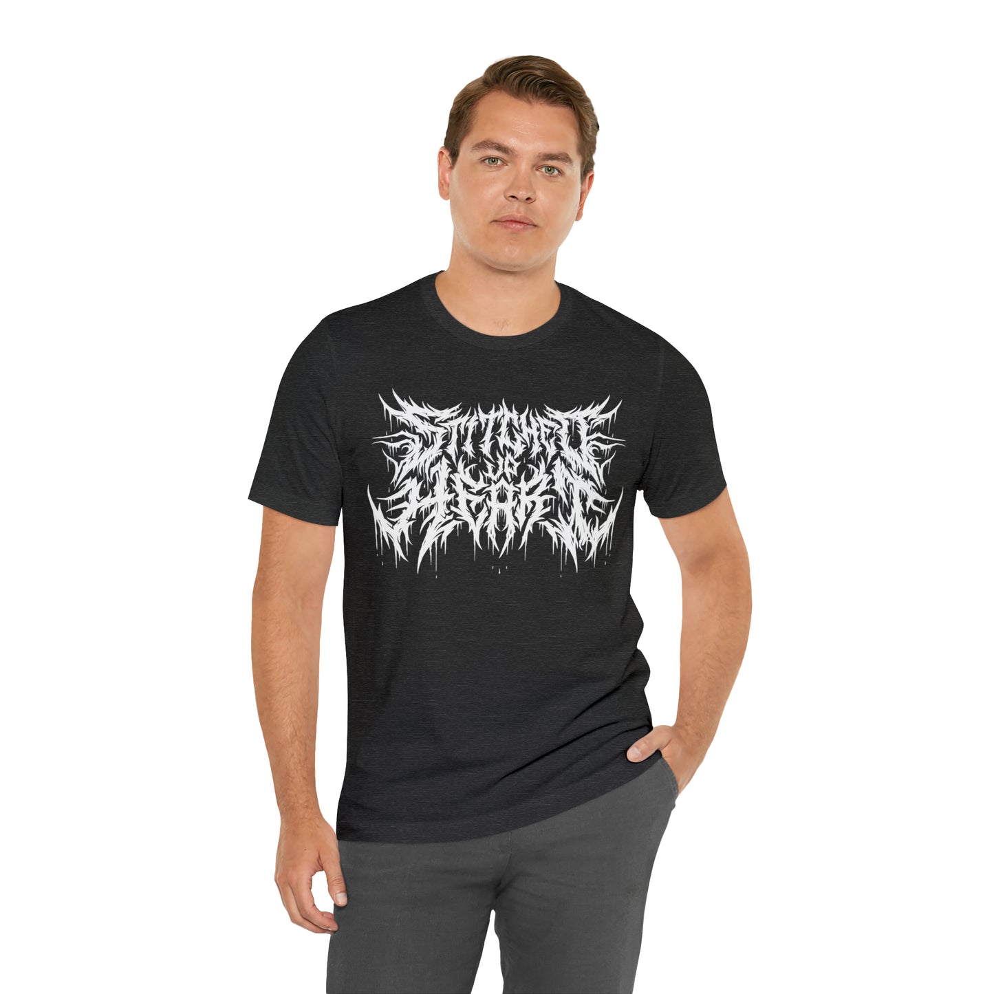 Death Metal logo Tee White