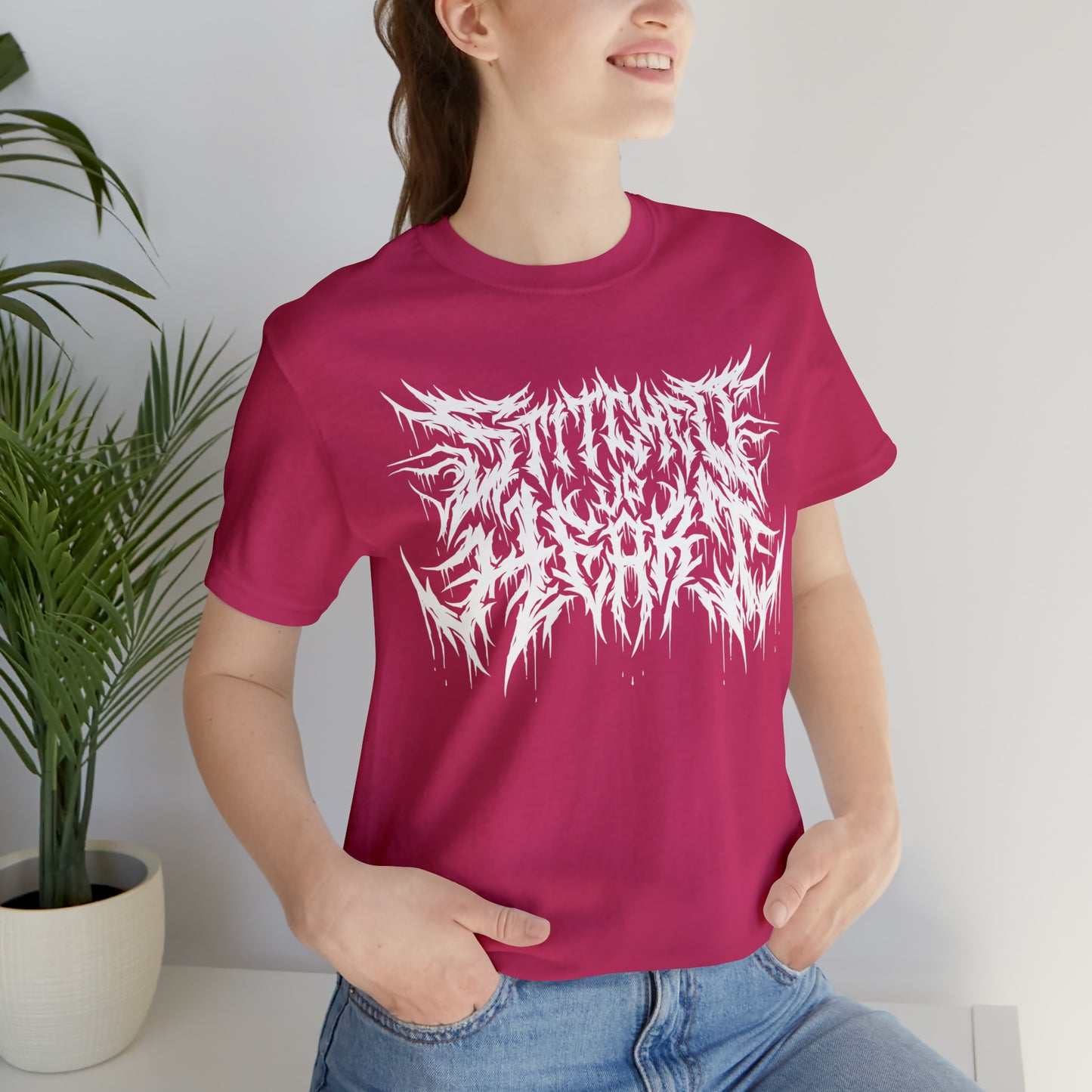 Death Metal logo Tee White