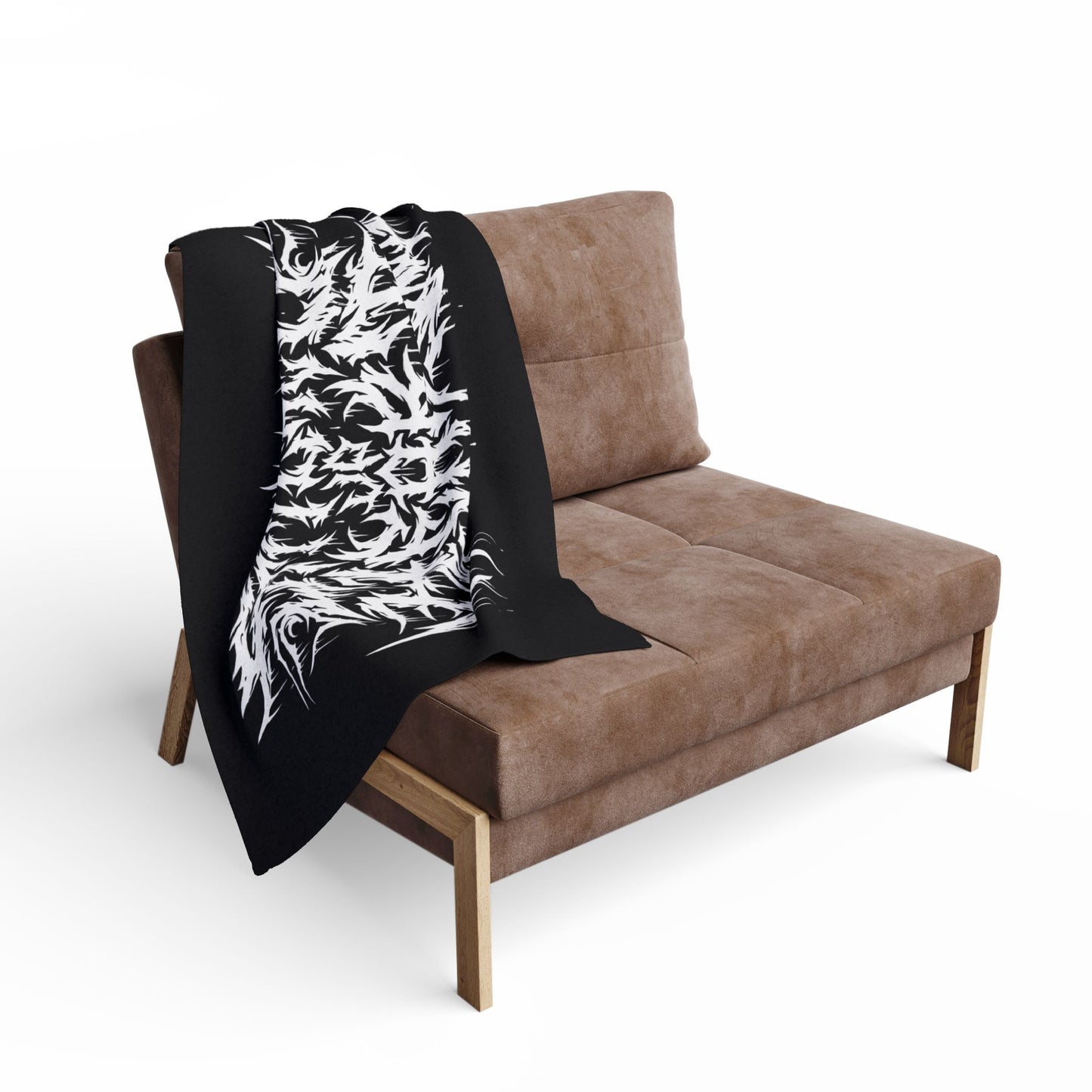 Death Metal Fleece Blanket white