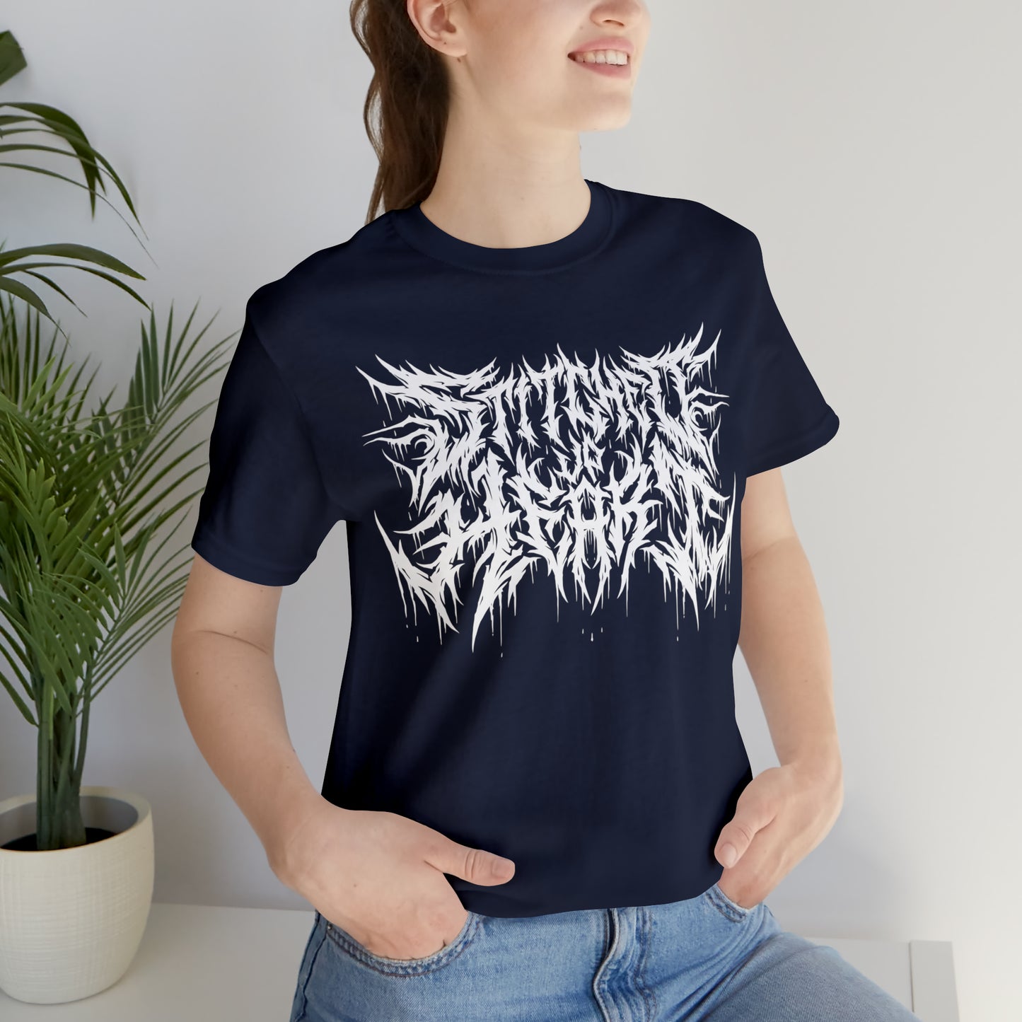 Death Metal logo Tee White