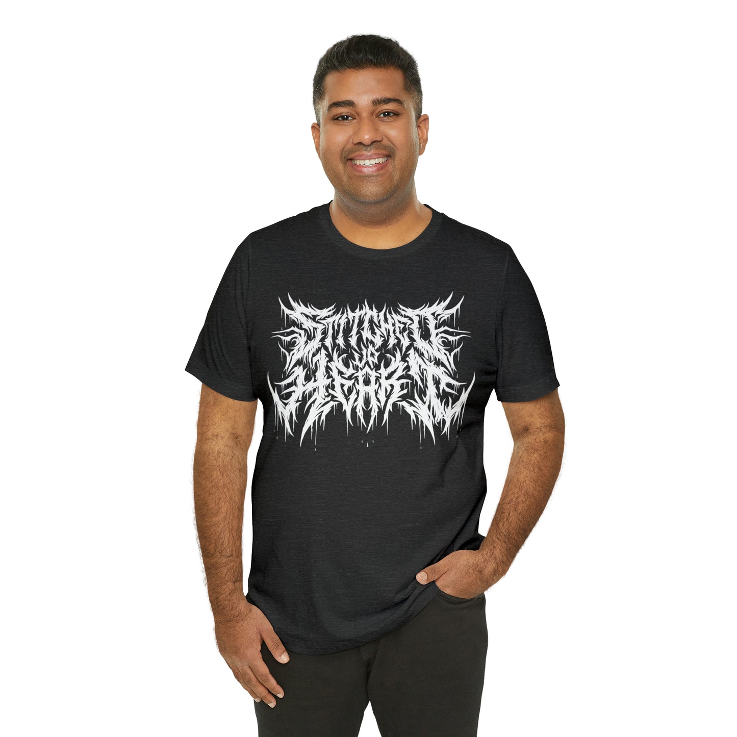 Death Metal logo Tee White