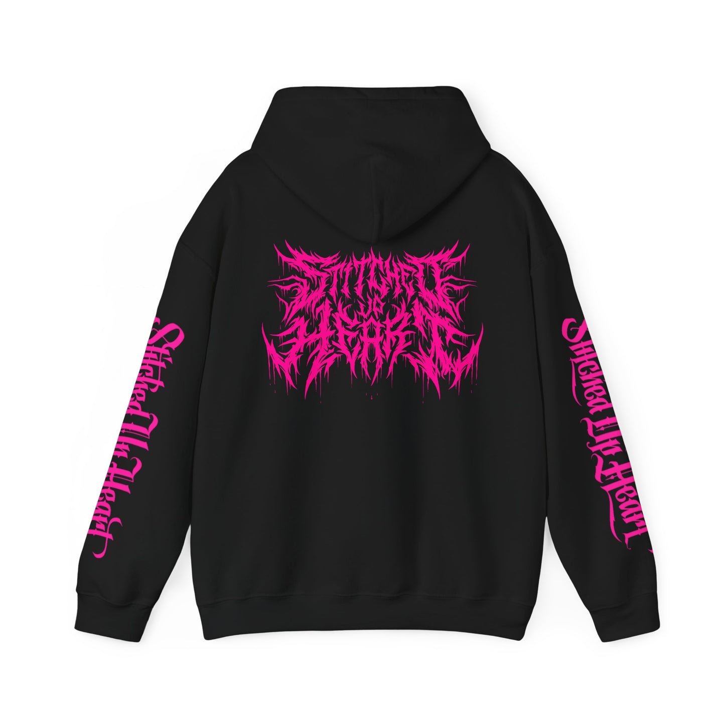 Pink Death Metal Pullover Hoodie