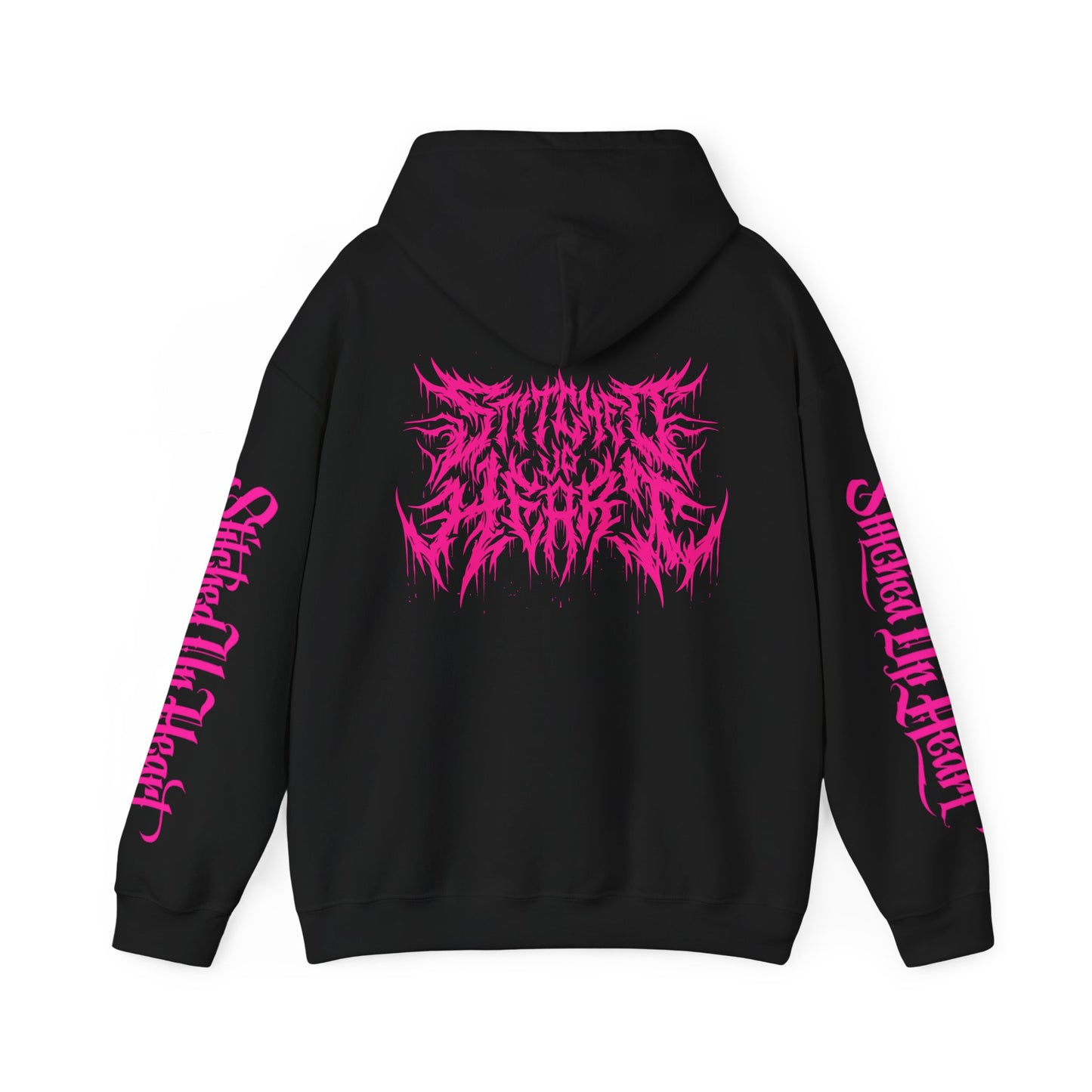 Glitch Bitch Pink Metal Pullover Hoodie