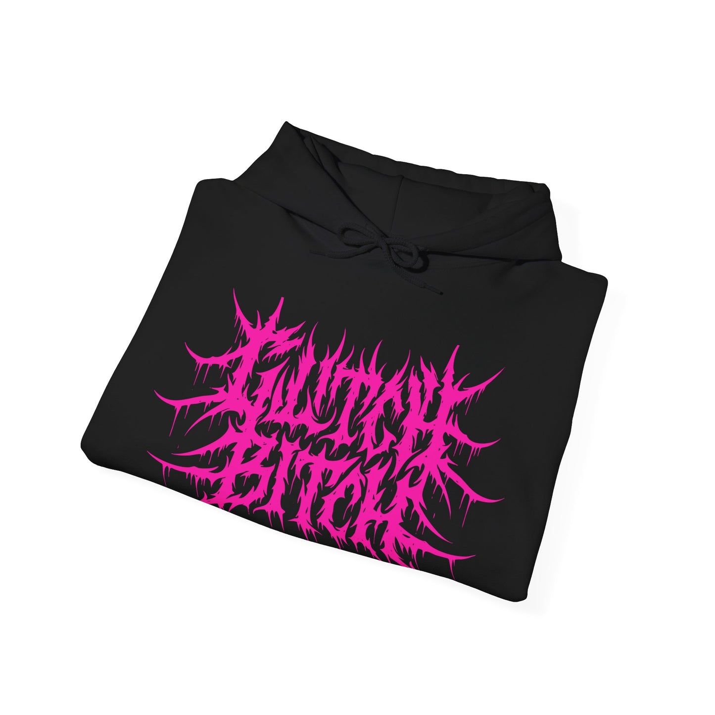 Glitch Bitch Pink Metal Pullover Hoodie