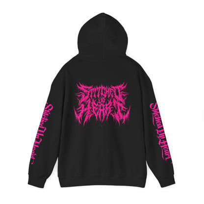 Glitch Bitch Pink Metal Pullover Hoodie