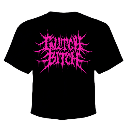 Pink Glitch Bitch Crop