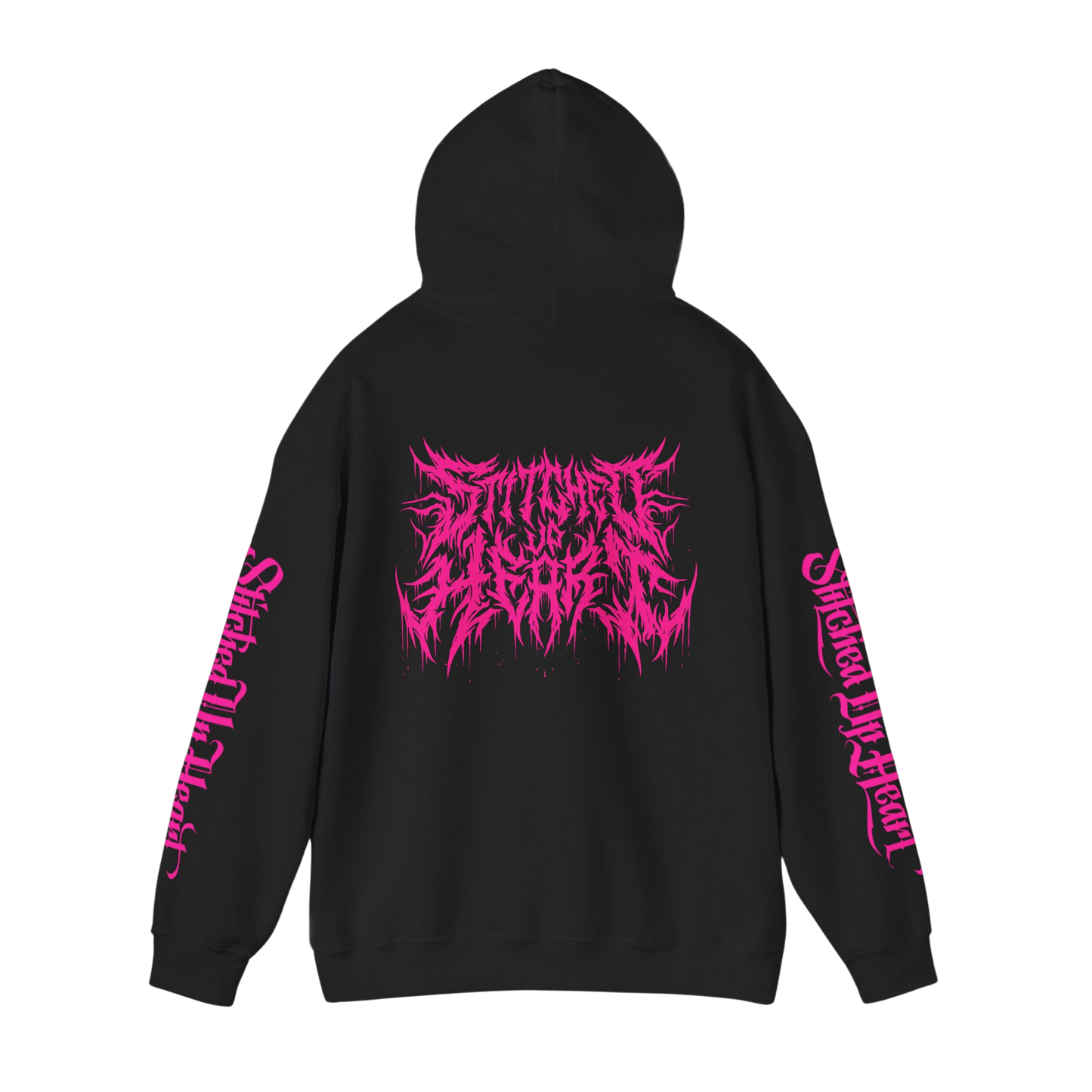 Glitch Bitch Pink Metal Pullover Hoodie