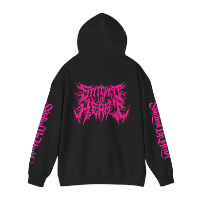 Glitch Bitch Pink Metal Pullover Hoodie