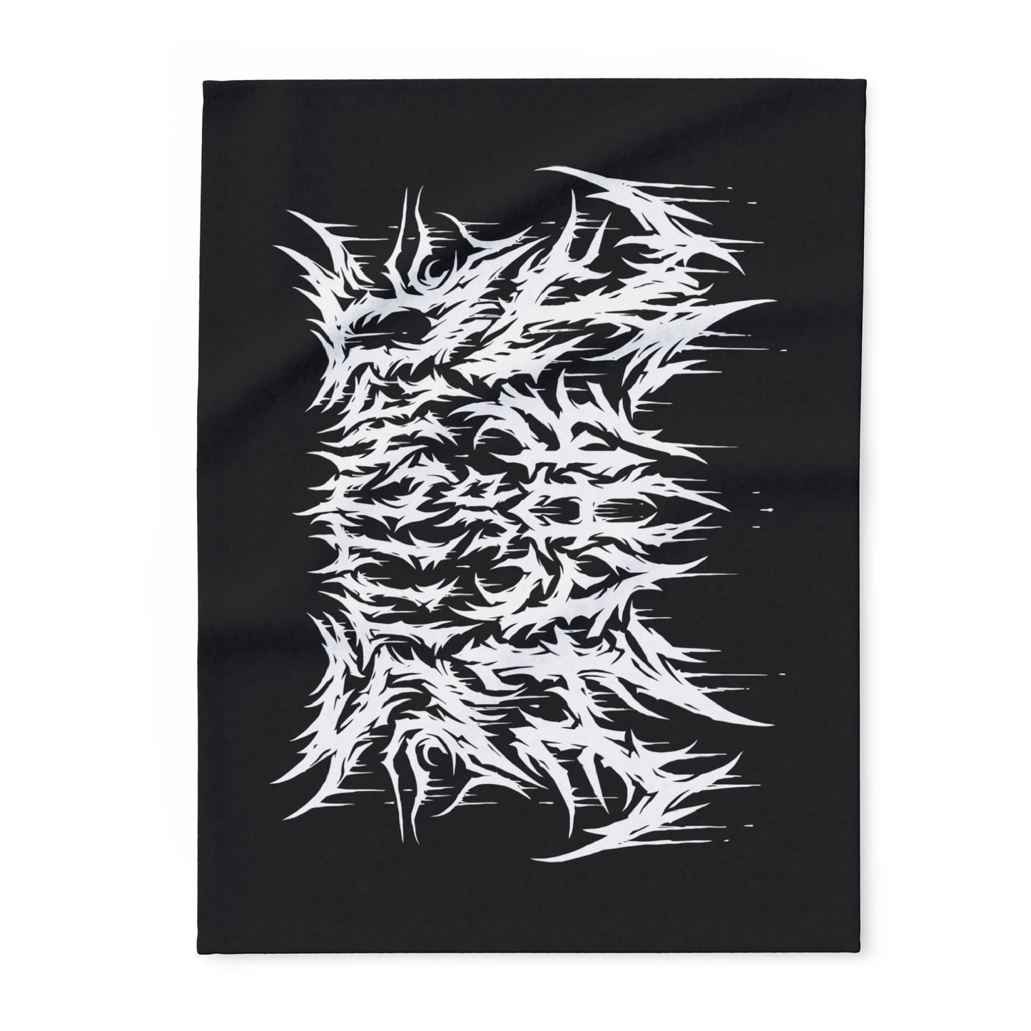Death Metal Fleece Blanket white