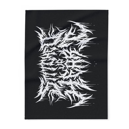 Death Metal Fleece Blanket white