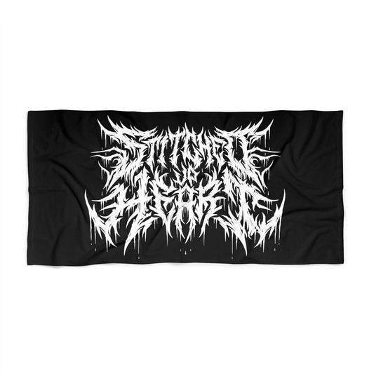 Death Metal Beach Towel White