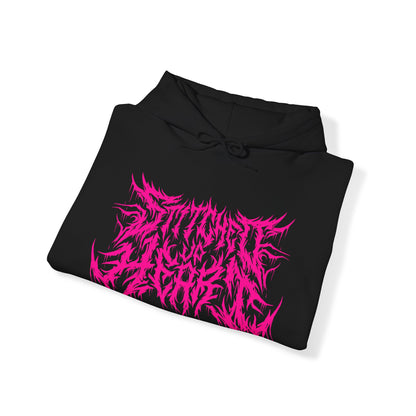Pink Death Metal Pullover Hoodie