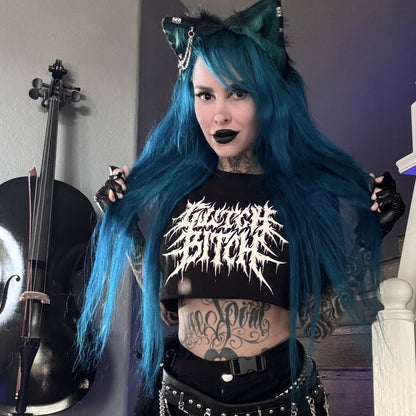 Limited Edition "GLITCH BITCH" Crop Top