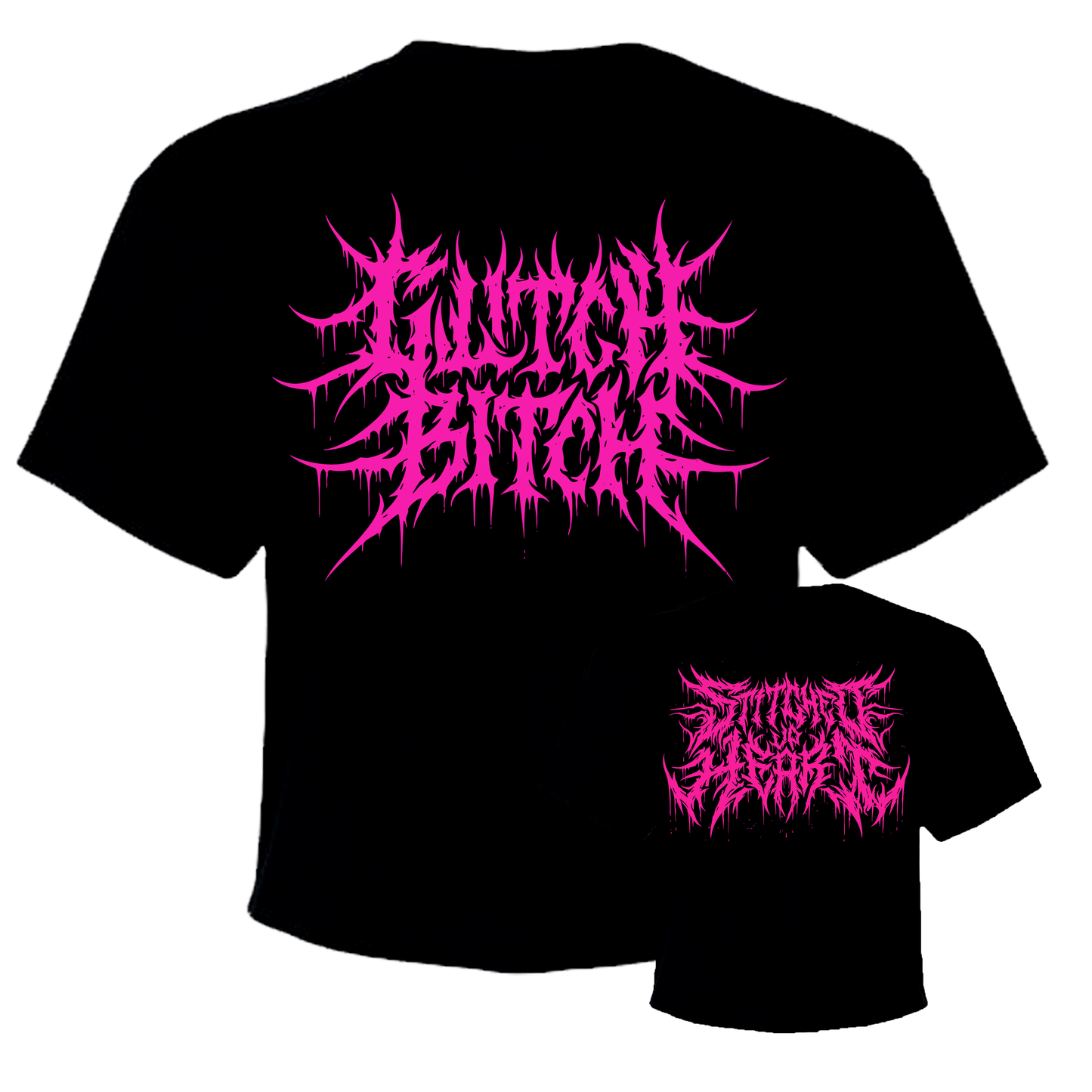 Pink Glitch Bitch Crop