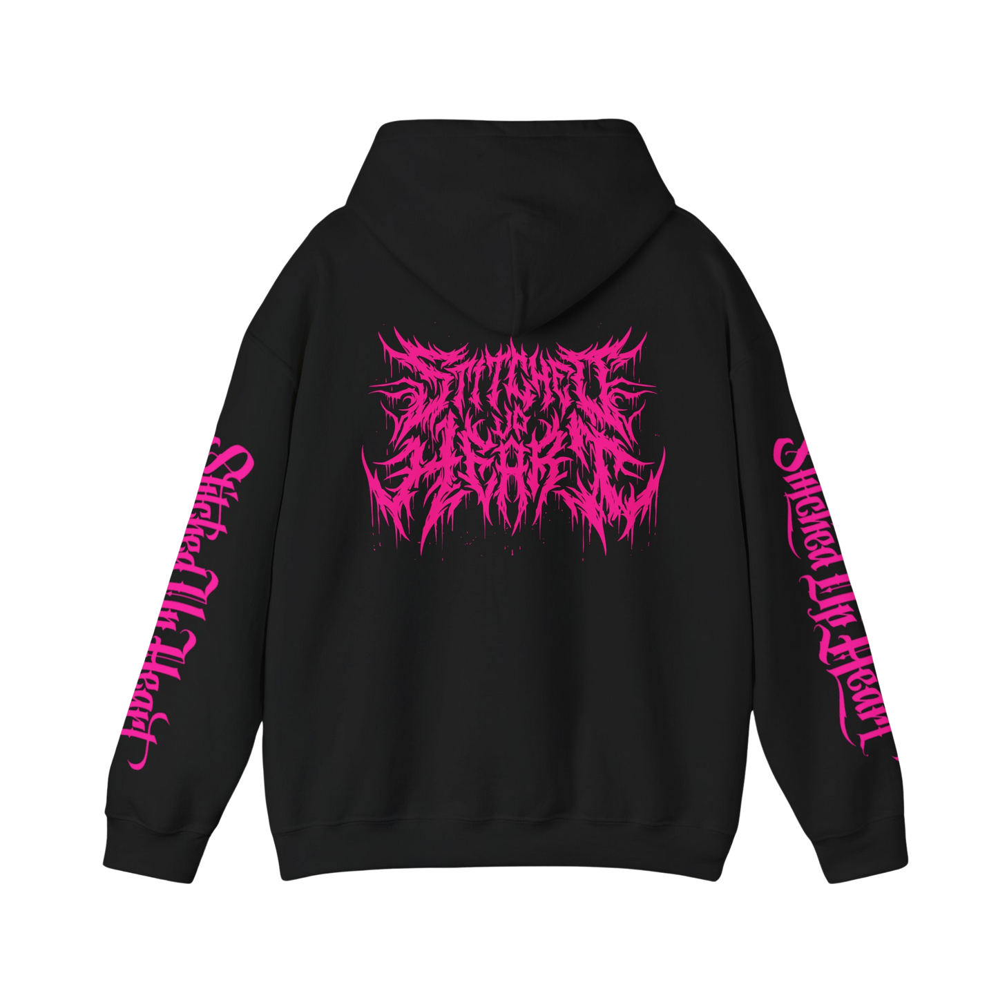 Glitch Bitch Pink Metal Pullover Hoodie